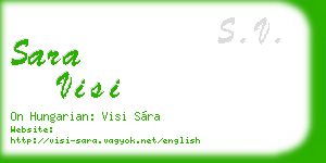 sara visi business card